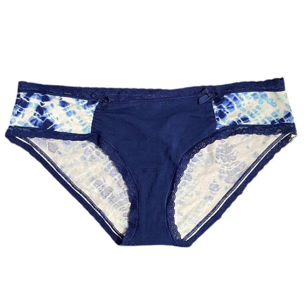 Victorias Secret Cotton Low Rise lace waist Hiphugger Panty Large